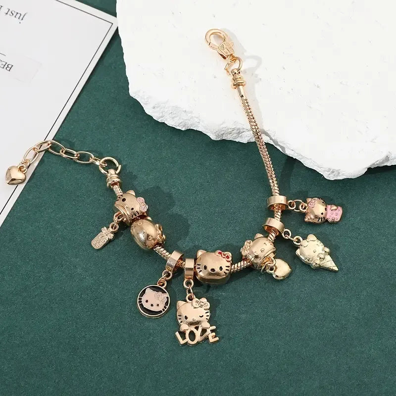 Dazzling Hello Kitty Zinc Alloy Bracelet