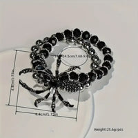 Vintage Gothic Spider Charm Bracelet