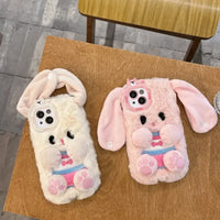 Long Eared Rabbit Plush Phone Case (For iPhones)