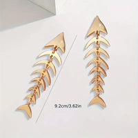 Stylish Fishbone Dangle Earrings