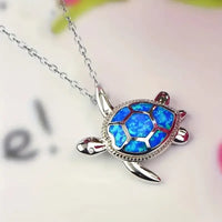 Turtle-Shaped Alloy Pendant Necklace