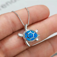 Turtle-Shaped Alloy Pendant Necklace