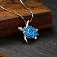 Turtle-Shaped Alloy Pendant Necklace