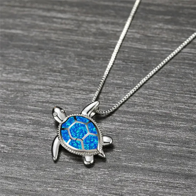 Turtle-Shaped Alloy Pendant Necklace