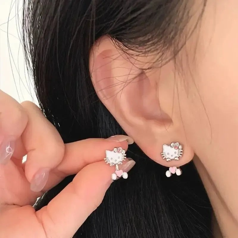 Hello Kitty Charm Stud Earrings