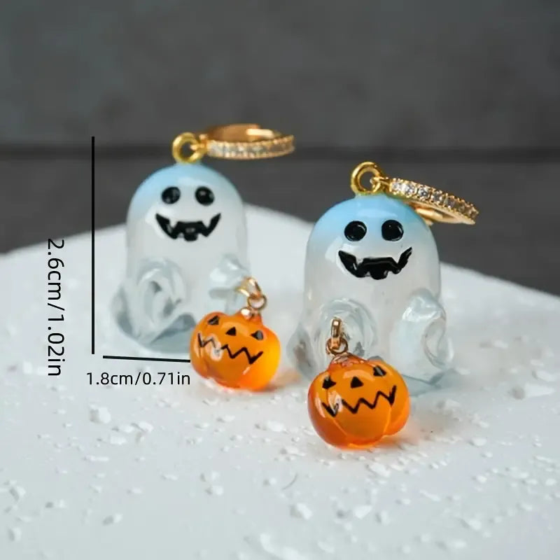 Charming Halloween & Pumpkin Hoop Earrings