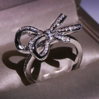 Elegant Boho Bowknot Rhinestone Ring