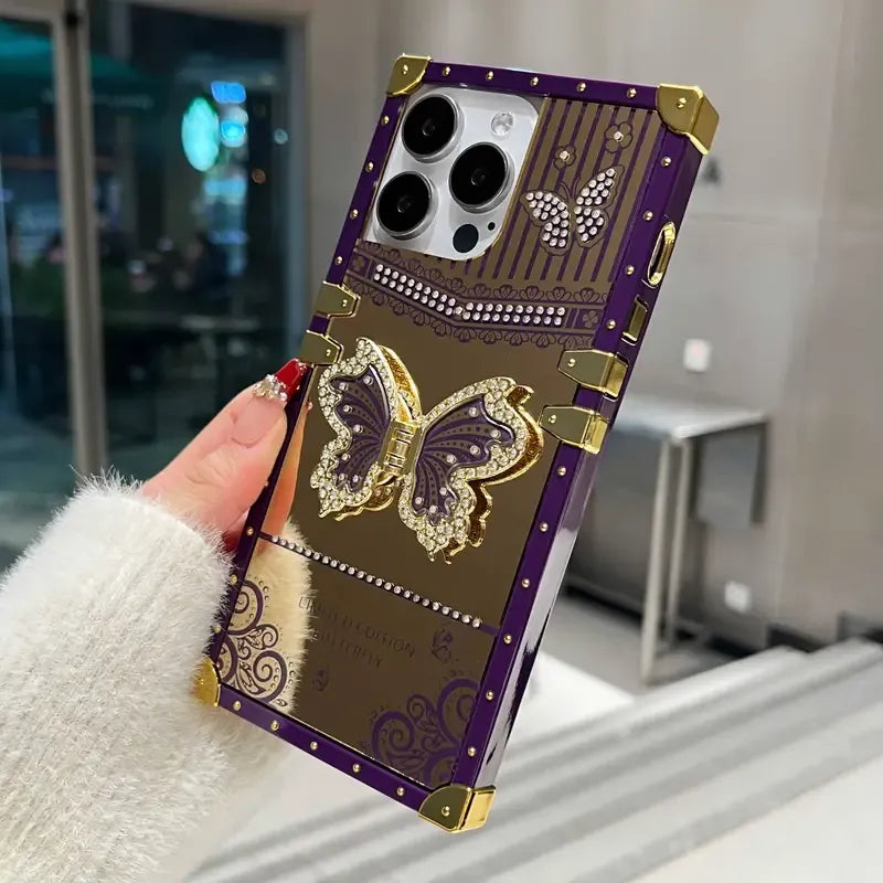 Gold Plated Butterfly Phone Case (For iPhones)