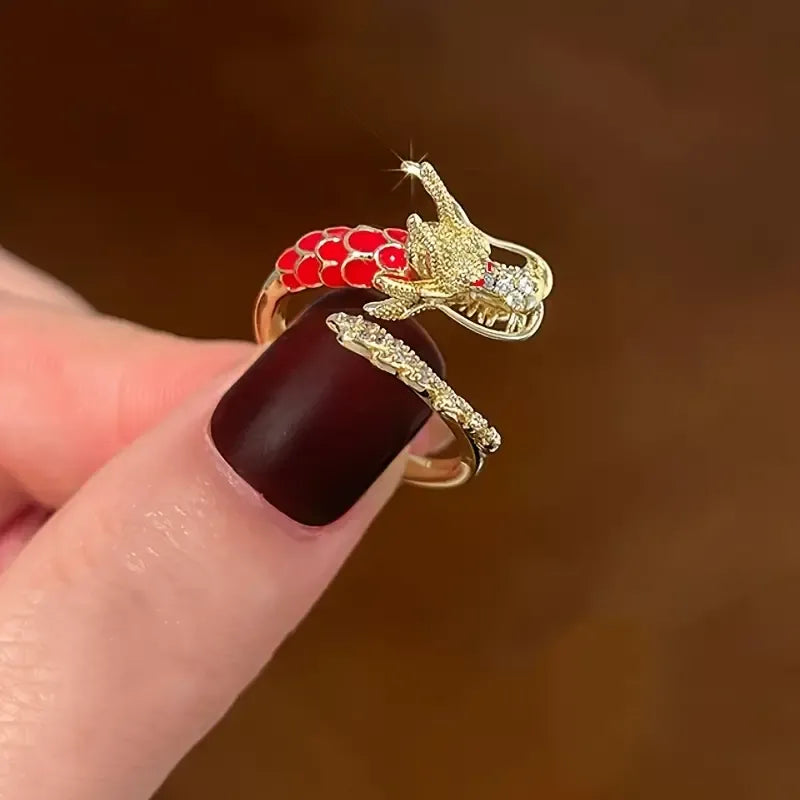 Enchanting Dragon Year Zodiac Ring