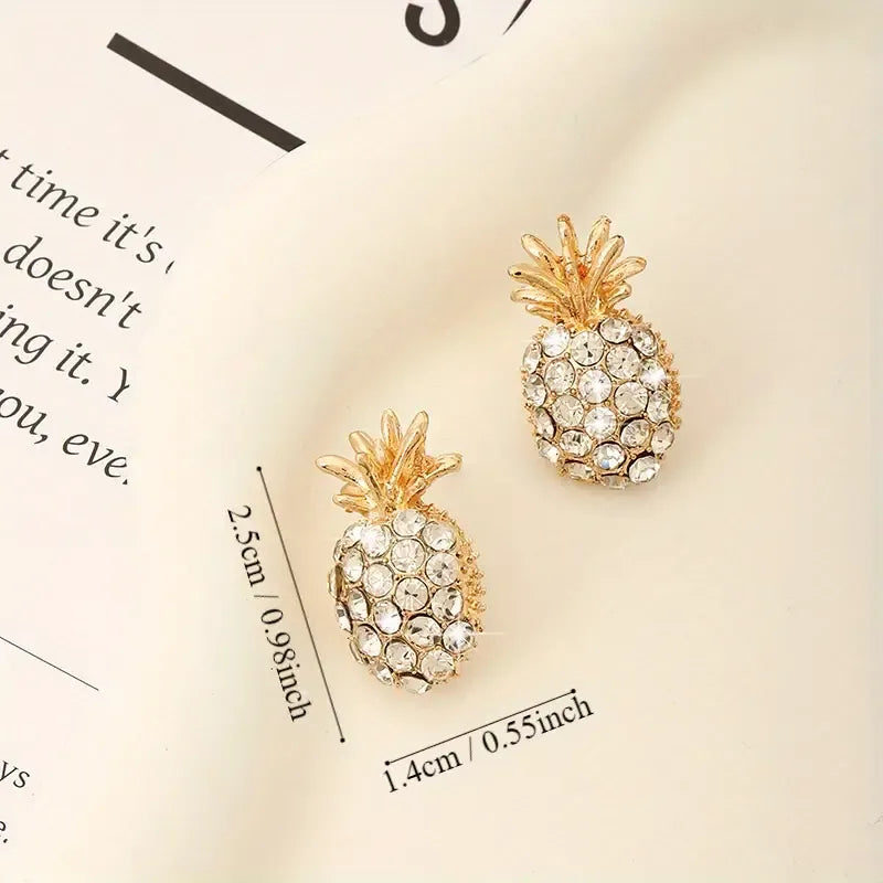 Vibrant Pineapple Stud Earrings