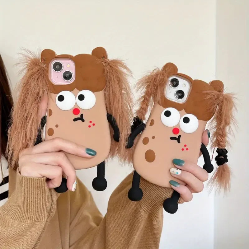 Long Haired Potato Girl Phone Case (For iPhones)