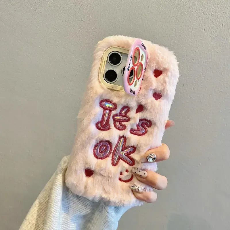 Autumn Heart Plush Phone Case (For iPhones)