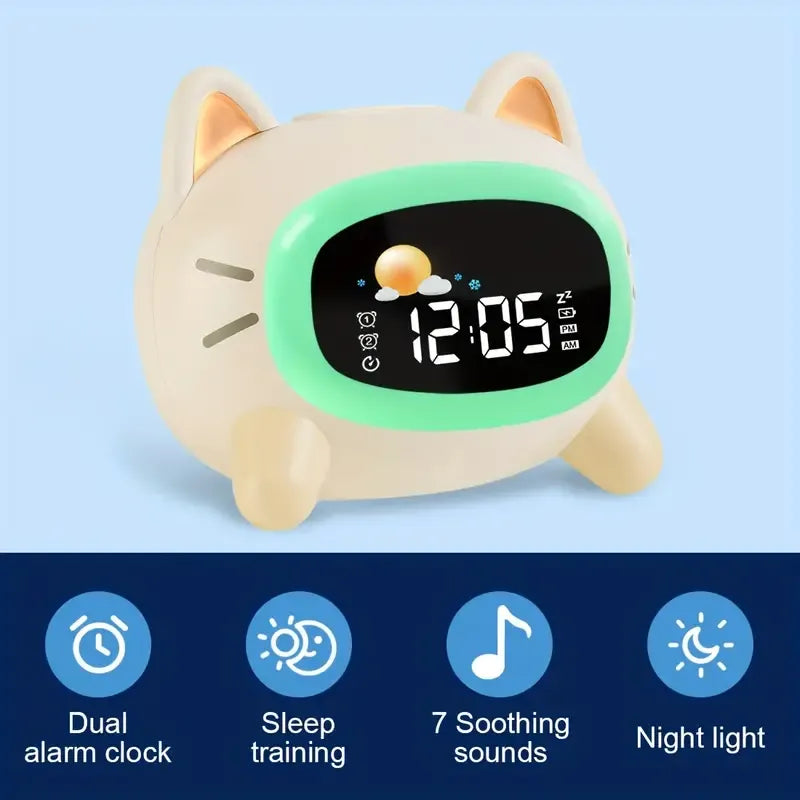 Adorable Cat Sleep Trainer Alarm Clock