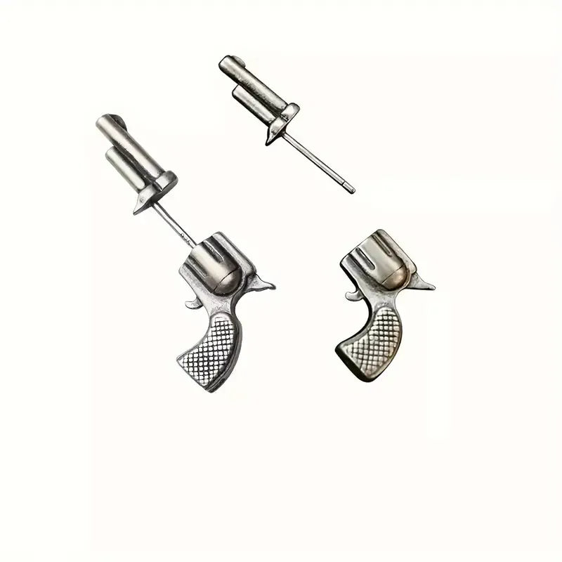 Retro Revolver Stud Earrings