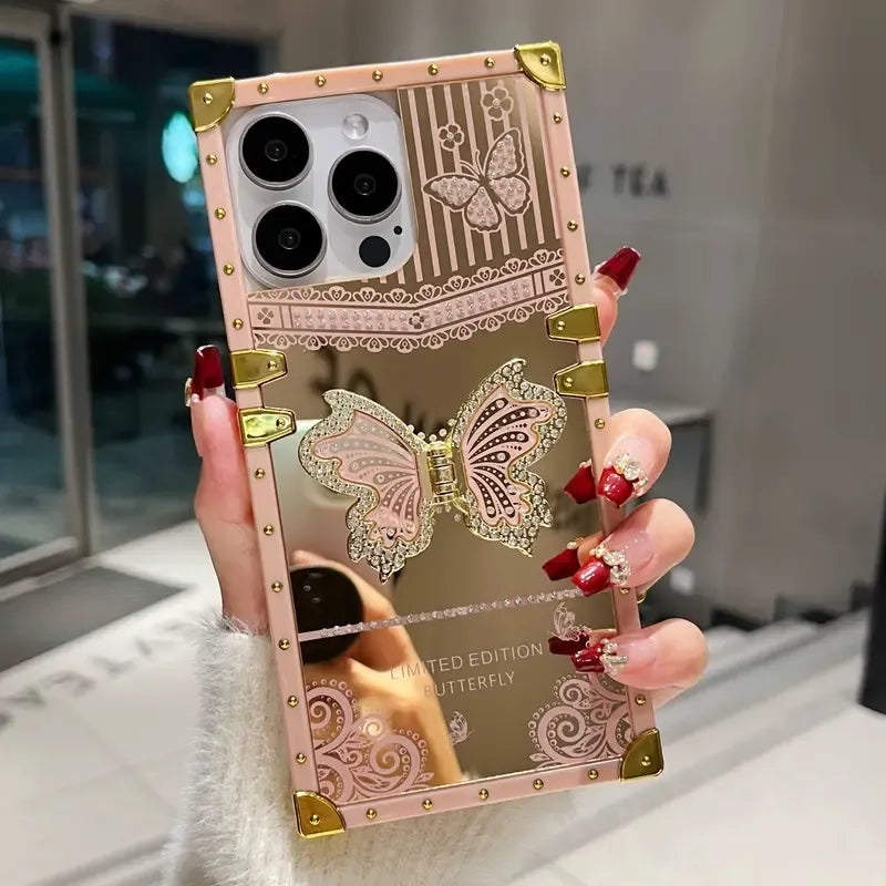 Gold Plated Butterfly Phone Case (For iPhones)