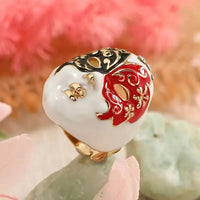 Exquisite Chinese Opera Face Mask Ring