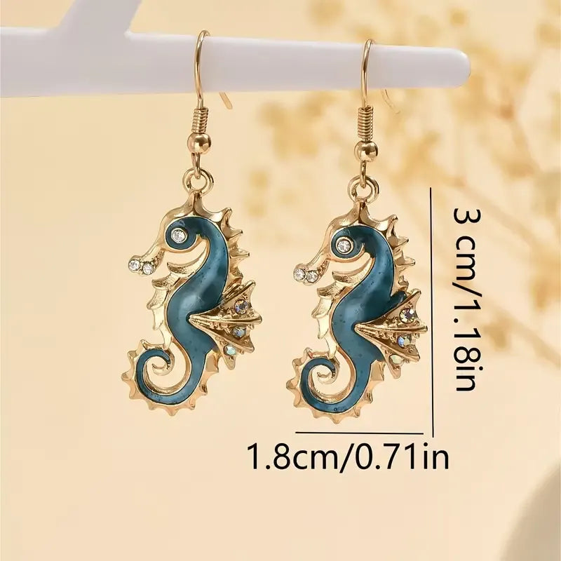 Stunning Seahorse Dangle Earrings