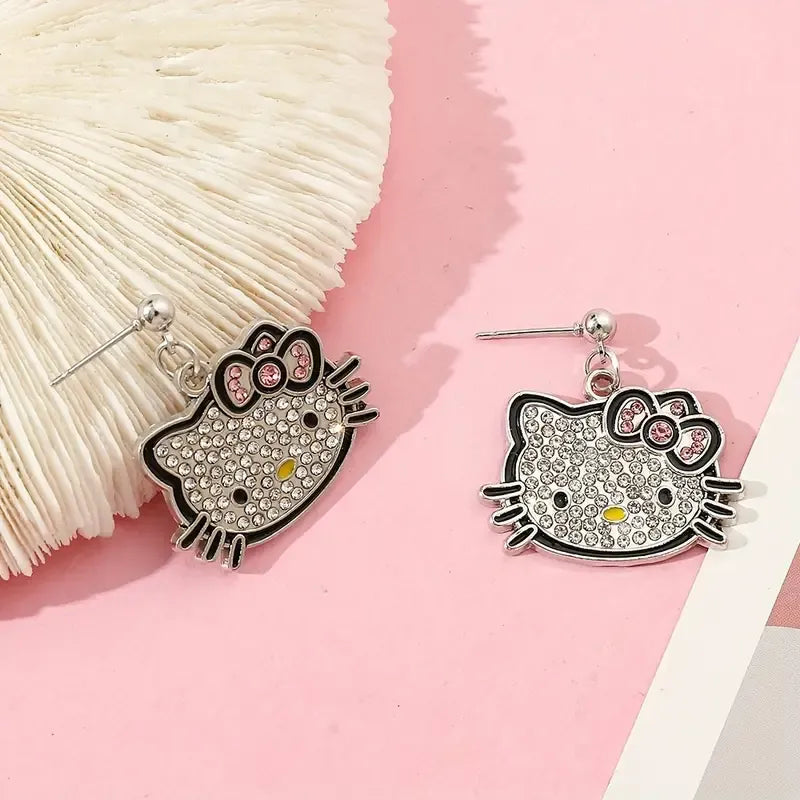 Charming Hello Kitty Dangle Earrings