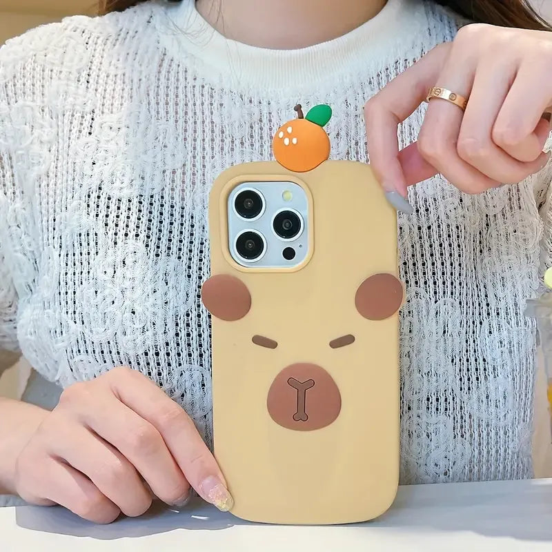 3D Sleepy Bear Phone Case (For iPhones)