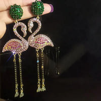 Tropical Flamingo Shaped Statement Earrings