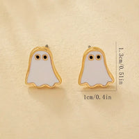 Boho-Vintage Ghost Stud Earrings