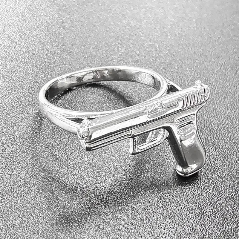 Retro Punk Pistol Ring