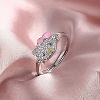 Chic Lucid Hello Kitty Adjustable Ring