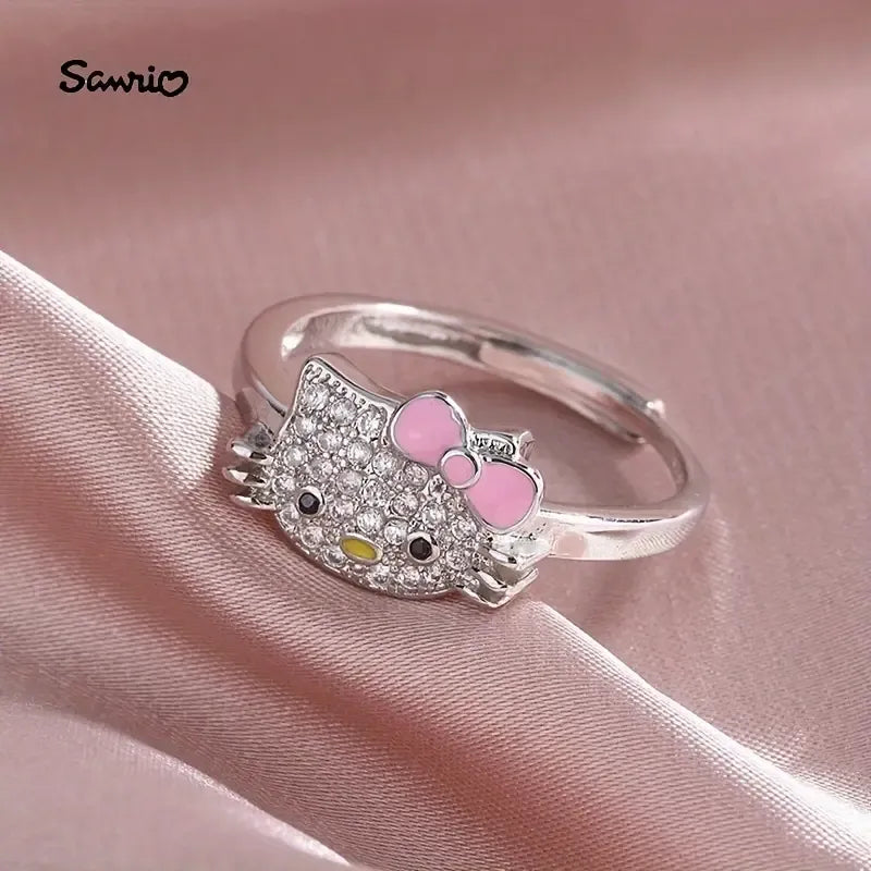 Chic Lucid Hello Kitty Adjustable Ring