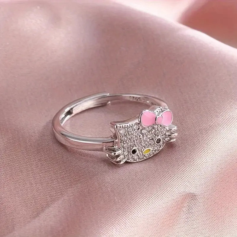 Chic Lucid Hello Kitty Adjustable Ring