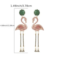 Tropical Flamingo Shaped Statement Earrings