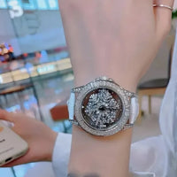 Frozen Rhinestone Rotating Watch