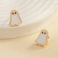 Boho-Vintage Ghost Stud Earrings