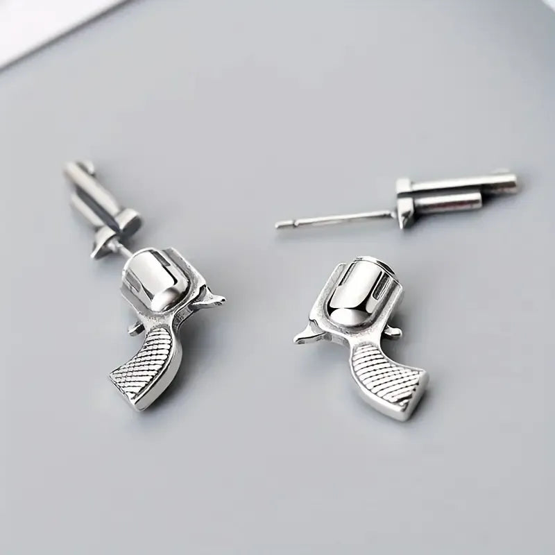 Retro Revolver Stud Earrings