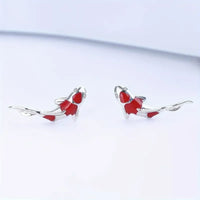 Cute Lucky Koi Fish Stud Earrings