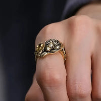 Vintage Tiger-Shaped Ring