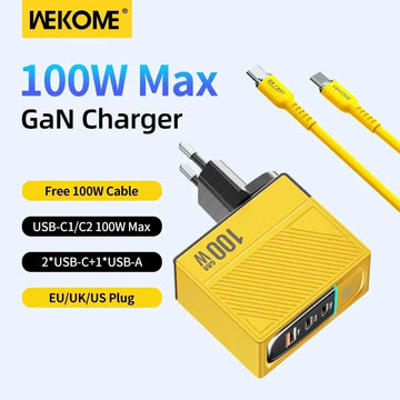 Wekome 100W QC 4.0 GaN Charger - Bear Hugs