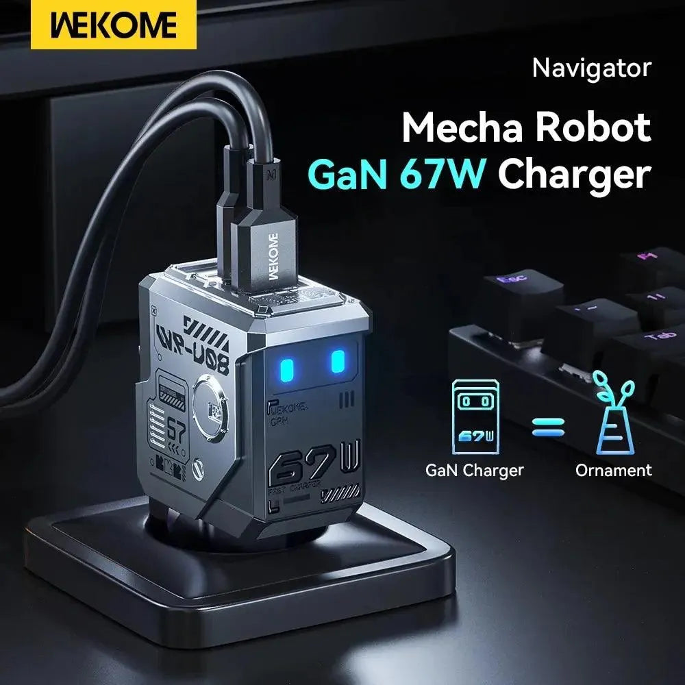 WEKOME Robot 67W GaN Charger - Bear Hugs