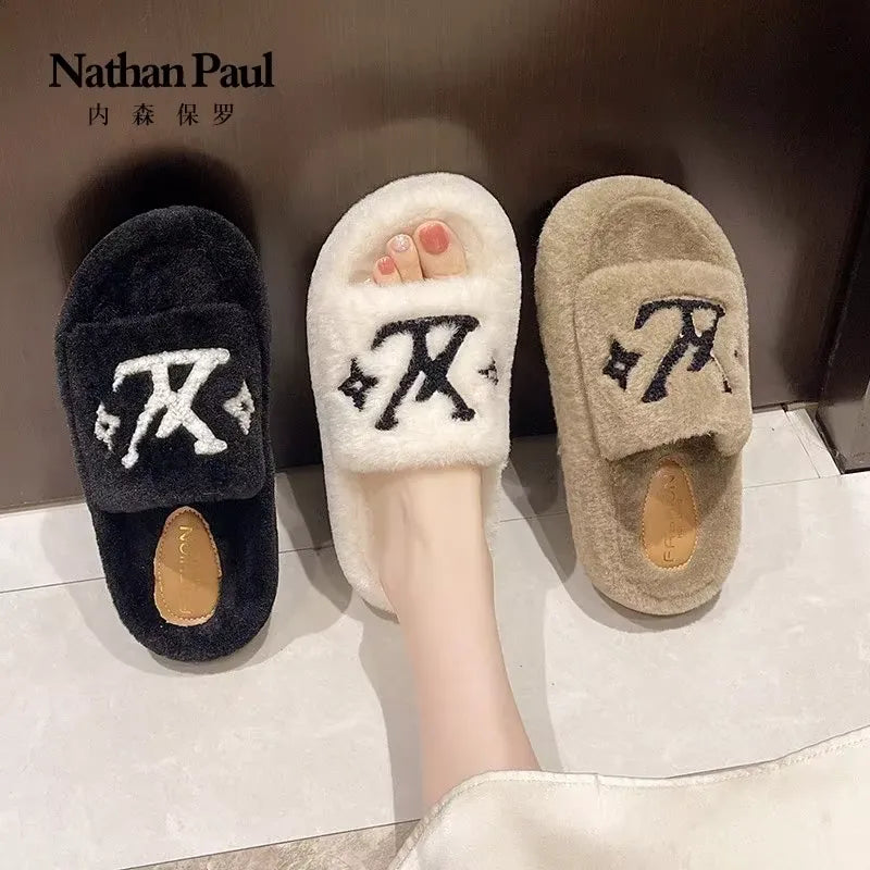 Designer Monogram Plushed Out Slippers