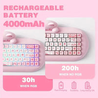 YUNZII C68 Wireless Mechanical Keyboard - Bear Hugs